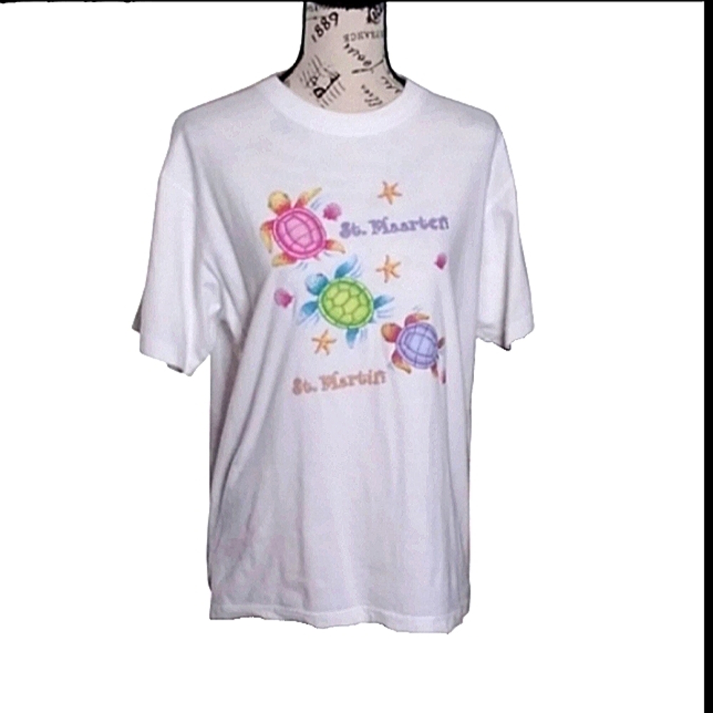 Caribbean T's St. Martin Graphic T-Shirt Size Med